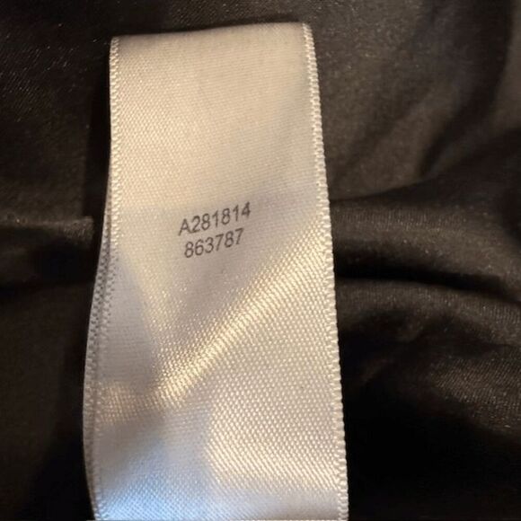 H by Halston Faux Suede Jacket w/ Sweater Knit Sleeves Black Zip Front Size 14 - Picture 10 of 14